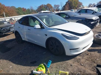 Photo TESLA model y long range dual motor rear-wheel drive.