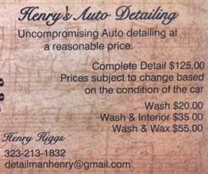 Photo Henry’s Auto Detailing